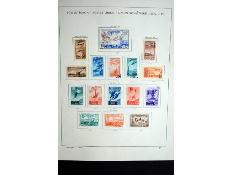 1858/1958, überwiegend gestempelte reichhaltige Sammlung mit guten Werten und Sätzen im Schaubek-Album und Einsteckbuch