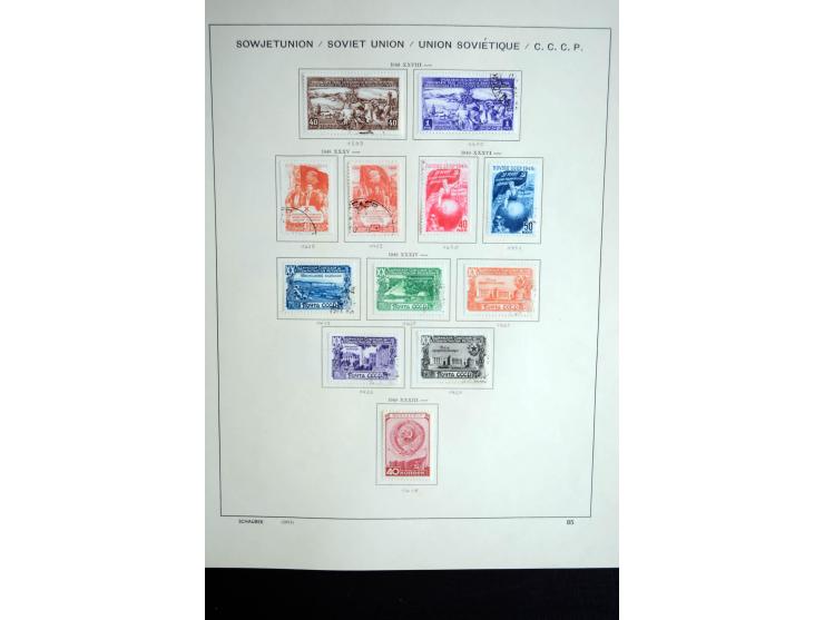 1858/1958, überwiegend gestempelte reichhaltige Sammlung mit guten Werten und Sätzen im Schaubek-Album und Einsteckbuch