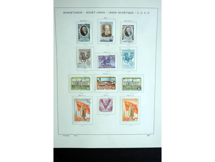 1858/1958, überwiegend gestempelte reichhaltige Sammlung mit guten Werten und Sätzen im Schaubek-Album und Einsteckbuch