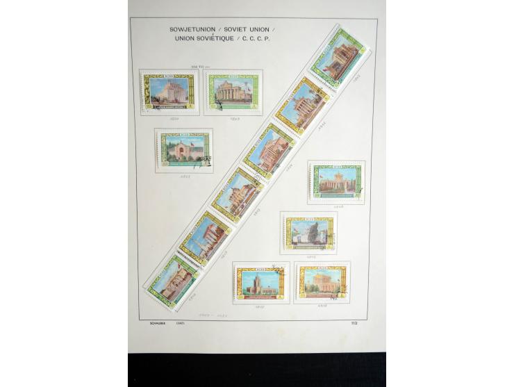 1858/1958, überwiegend gestempelte reichhaltige Sammlung mit guten Werten und Sätzen im Schaubek-Album und Einsteckbuch