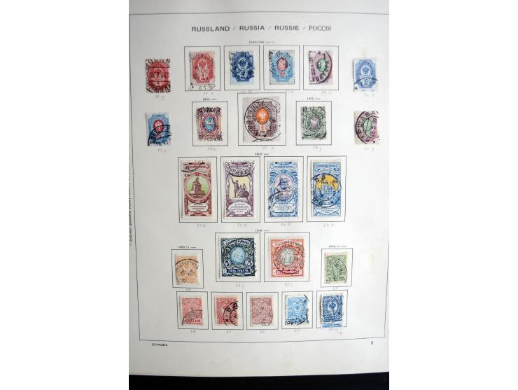 1858/1958, überwiegend gestempelte reichhaltige Sammlung mit guten Werten und Sätzen im Schaubek-Album und Einsteckbuch