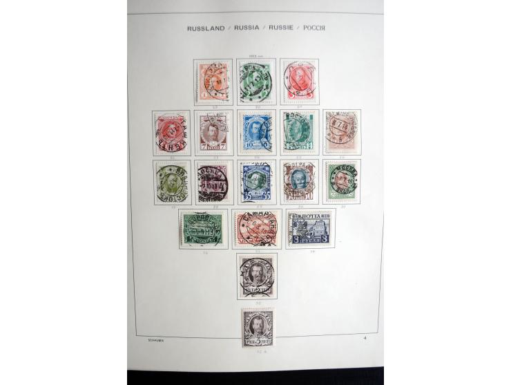 1858/1958, überwiegend gestempelte reichhaltige Sammlung mit guten Werten und Sätzen im Schaubek-Album und Einsteckbuch