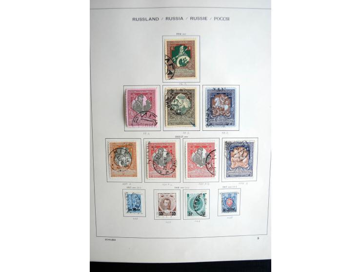 1858/1958, überwiegend gestempelte reichhaltige Sammlung mit guten Werten und Sätzen im Schaubek-Album und Einsteckbuch