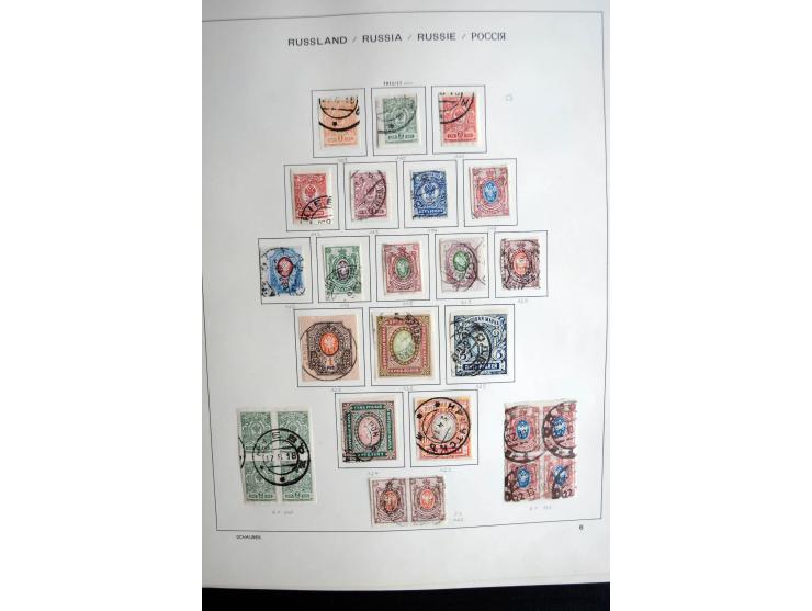 1858/1958, überwiegend gestempelte reichhaltige Sammlung mit guten Werten und Sätzen im Schaubek-Album und Einsteckbuch