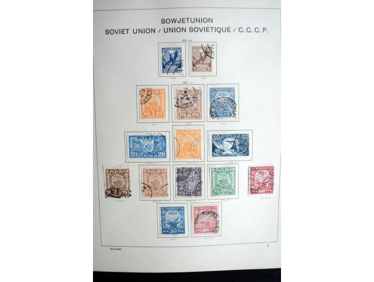 1858/1958, überwiegend gestempelte reichhaltige Sammlung mit guten Werten und Sätzen im Schaubek-Album und Einsteckbuch