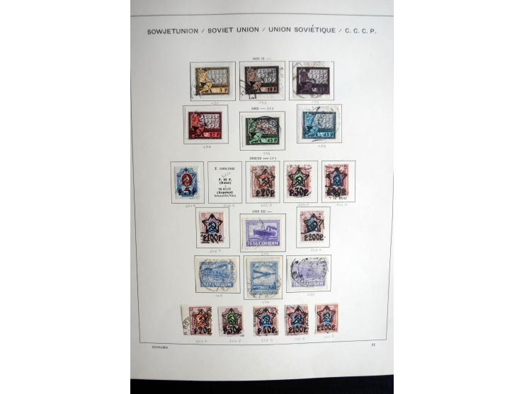 1858/1958, überwiegend gestempelte reichhaltige Sammlung mit guten Werten und Sätzen im Schaubek-Album und Einsteckbuch