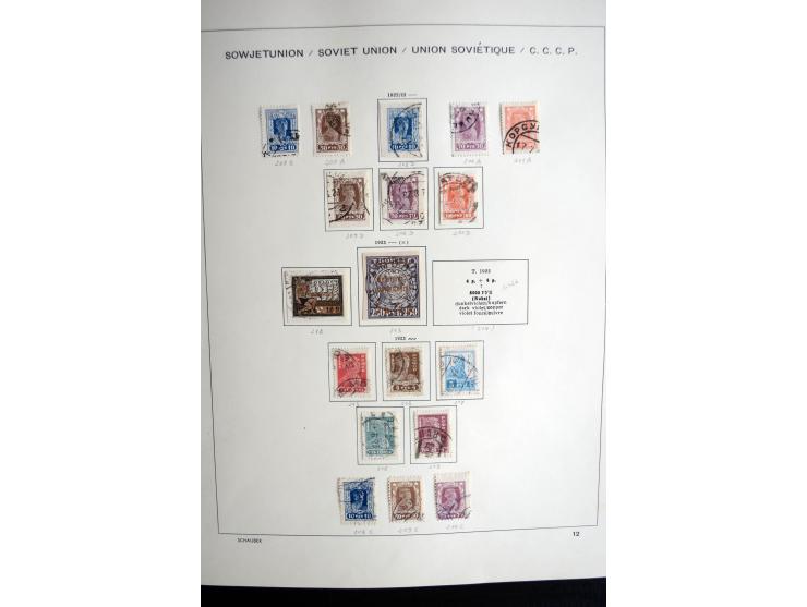 1858/1958, überwiegend gestempelte reichhaltige Sammlung mit guten Werten und Sätzen im Schaubek-Album und Einsteckbuch