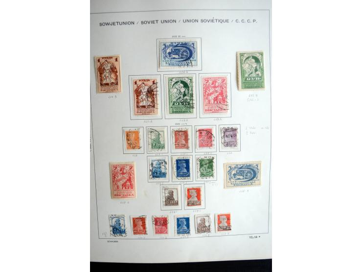 1858/1958, überwiegend gestempelte reichhaltige Sammlung mit guten Werten und Sätzen im Schaubek-Album und Einsteckbuch