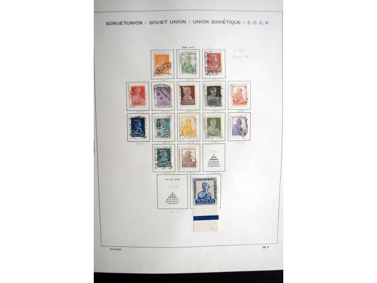 1858/1958, überwiegend gestempelte reichhaltige Sammlung mit guten Werten und Sätzen im Schaubek-Album und Einsteckbuch