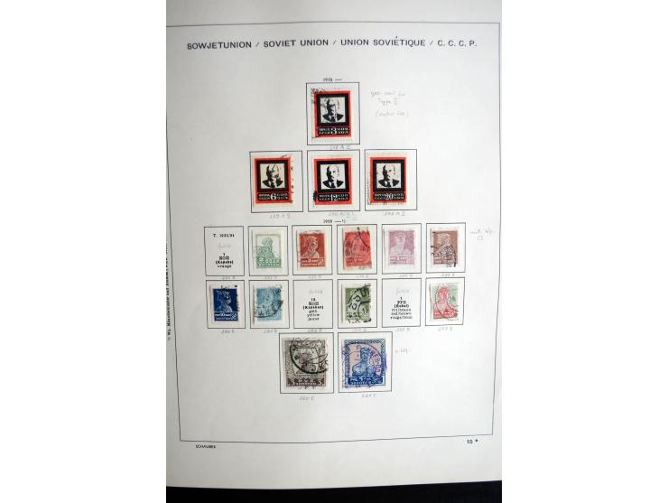 1858/1958, überwiegend gestempelte reichhaltige Sammlung mit guten Werten und Sätzen im Schaubek-Album und Einsteckbuch