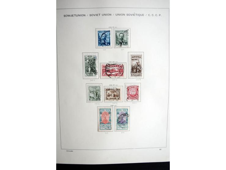 1858/1958, überwiegend gestempelte reichhaltige Sammlung mit guten Werten und Sätzen im Schaubek-Album und Einsteckbuch