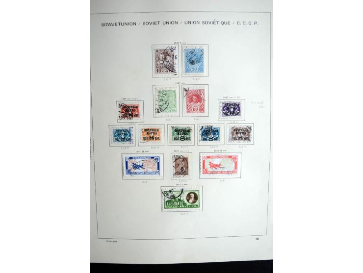 1858/1958, überwiegend gestempelte reichhaltige Sammlung mit guten Werten und Sätzen im Schaubek-Album und Einsteckbuch