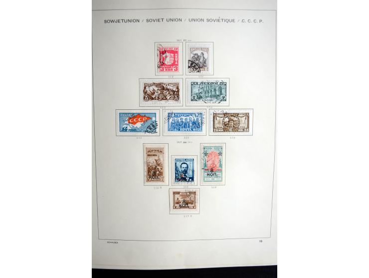 1858/1958, überwiegend gestempelte reichhaltige Sammlung mit guten Werten und Sätzen im Schaubek-Album und Einsteckbuch