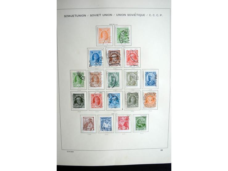 1858/1958, überwiegend gestempelte reichhaltige Sammlung mit guten Werten und Sätzen im Schaubek-Album und Einsteckbuch