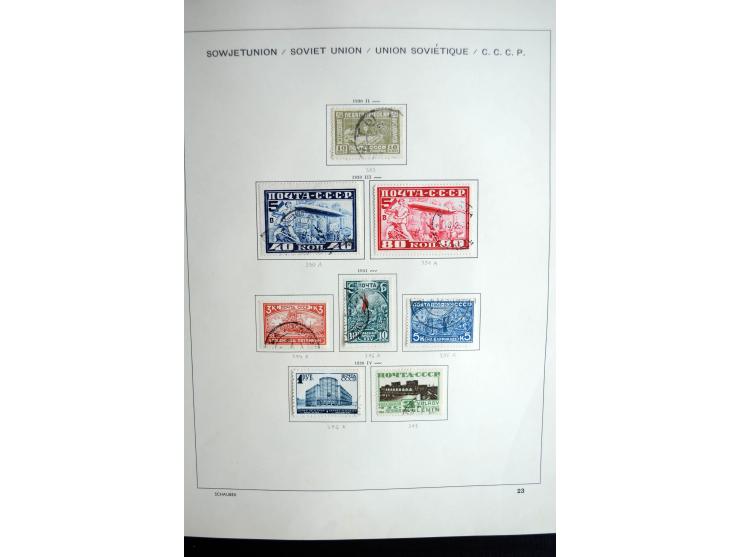 1858/1958, überwiegend gestempelte reichhaltige Sammlung mit guten Werten und Sätzen im Schaubek-Album und Einsteckbuch