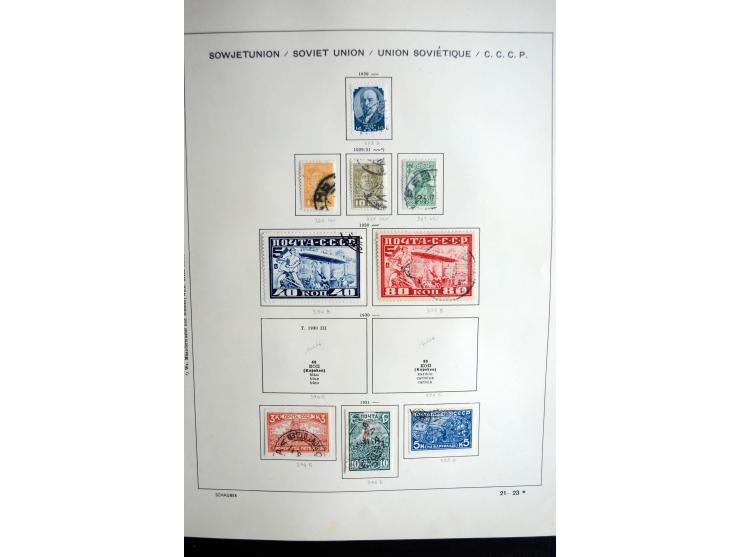 1858/1958, überwiegend gestempelte reichhaltige Sammlung mit guten Werten und Sätzen im Schaubek-Album und Einsteckbuch
