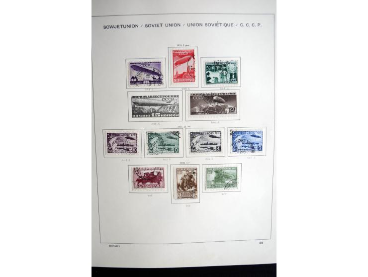 1858/1958, überwiegend gestempelte reichhaltige Sammlung mit guten Werten und Sätzen im Schaubek-Album und Einsteckbuch