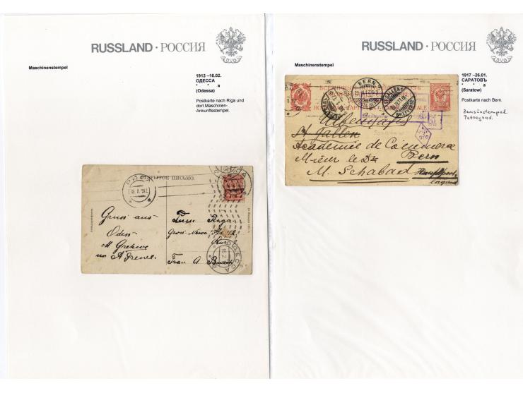 1854/1917, interessante Sammlung ab Vorphila mit 10 Briefen, des Weiteren über 30 Briefe und Karten mit Punkt-Nummern bzw. Zi