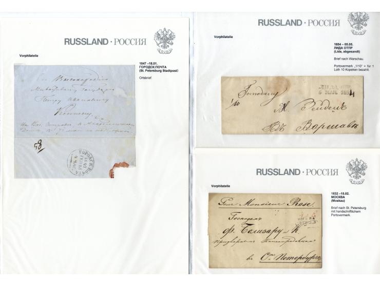 1854/1917, interessante Sammlung ab Vorphila mit 10 Briefen, des Weiteren über 30 Briefe und Karten mit Punkt-Nummern bzw. Zi