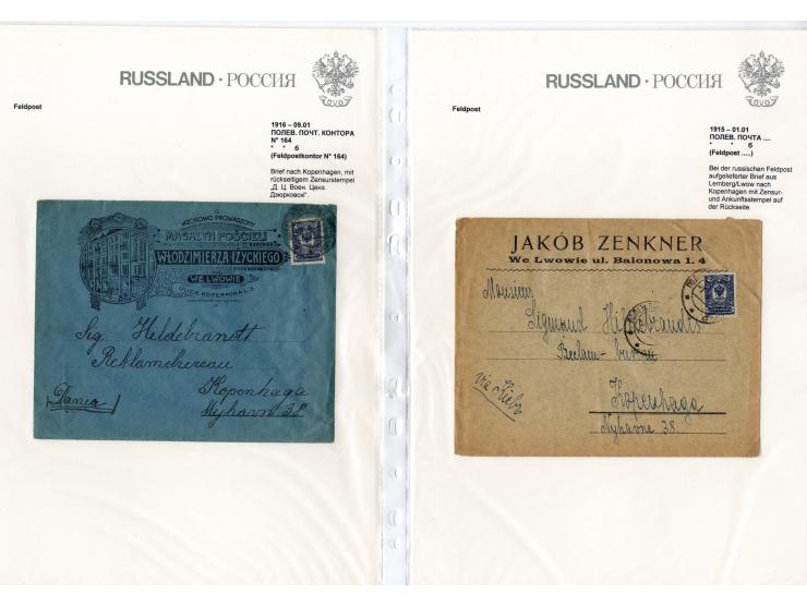 1854/1917, interessante Sammlung ab Vorphila mit 10 Briefen, des Weiteren über 30 Briefe und Karten mit Punkt-Nummern bzw. Zi