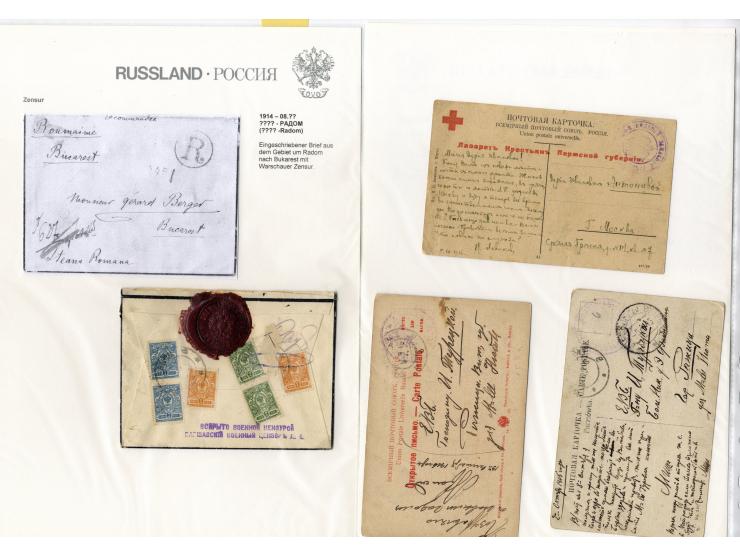 1854/1917, interessante Sammlung ab Vorphila mit 10 Briefen, des Weiteren über 30 Briefe und Karten mit Punkt-Nummern bzw. Zi