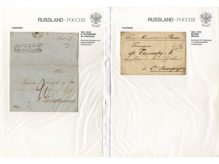 1854/1917, interessante Sammlung ab Vorphila mit 10 Briefen, des Weiteren über 30 Briefe und Karten mit Punkt-Nummern bzw. Zi