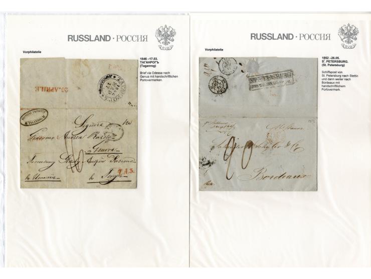 1854/1917, interessante Sammlung ab Vorphila mit 10 Briefen, des Weiteren über 30 Briefe und Karten mit Punkt-Nummern bzw. Zi