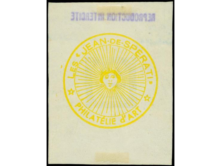 1871, Numerals 40c. ultramarine on normal paper, Sperati forgery in block format with pencil signature, reverse with yellow c
