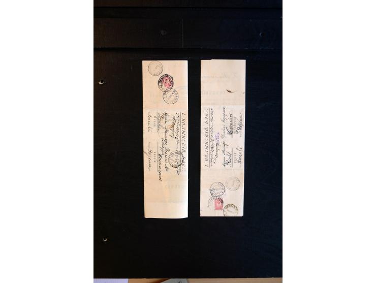 1888/1916, etwa 150 Briefe nach Persien, dabei 15 Belege mit Entwertungsstempel der Schiffspost "BAKU-ENZELI", nachträgliche 