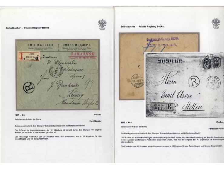 1902/17, Selbstbucher, hochinteressante Sammlung von 12 Briefen, 10 davon aus St. Petersburg bzw. Moskau, zwei aus Pskov bzw.