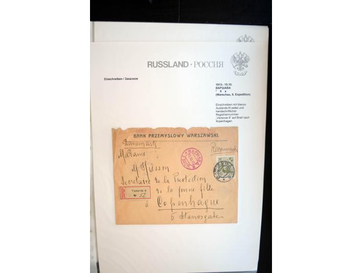 EINSCHREIBEN: 1874/1918, sehr interessante Sammlung mit über 180 Briefen, Ganzsachen und Karten, dabei einige "white labels",