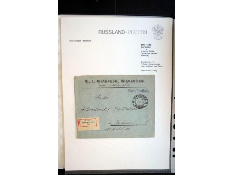 EINSCHREIBEN: 1874/1918, sehr interessante Sammlung mit über 180 Briefen, Ganzsachen und Karten, dabei einige "white labels",