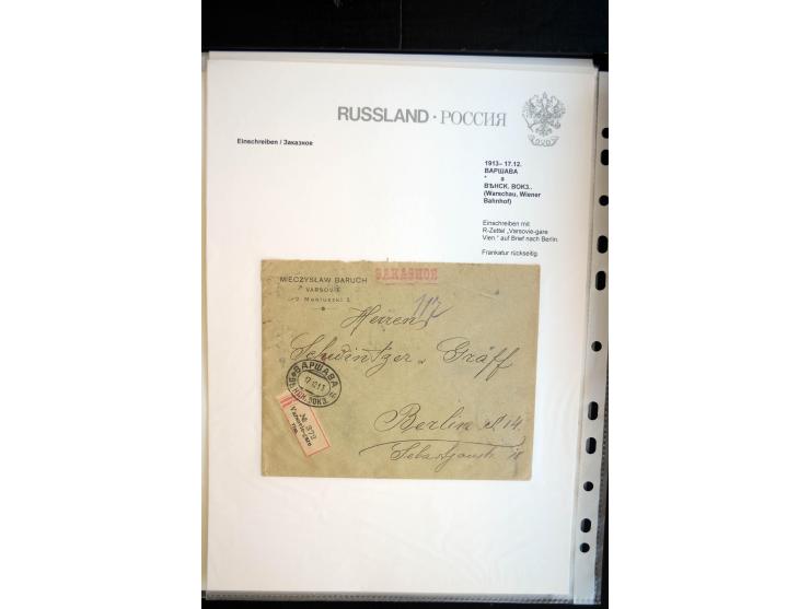 EINSCHREIBEN: 1874/1918, sehr interessante Sammlung mit über 180 Briefen, Ganzsachen und Karten, dabei einige "white labels",