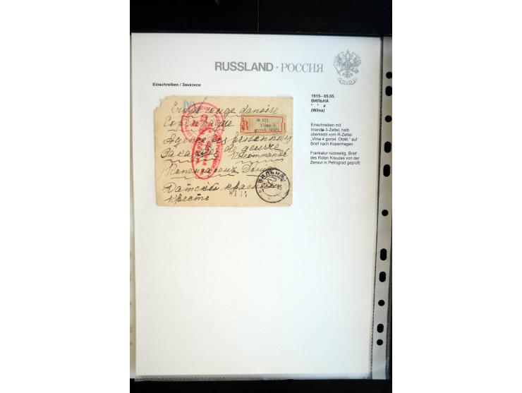 EINSCHREIBEN: 1874/1918, sehr interessante Sammlung mit über 180 Briefen, Ganzsachen und Karten, dabei einige "white labels",
