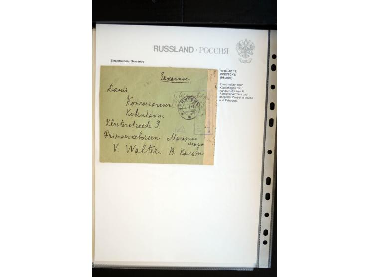 EINSCHREIBEN: 1874/1918, sehr interessante Sammlung mit über 180 Briefen, Ganzsachen und Karten, dabei einige "white labels",