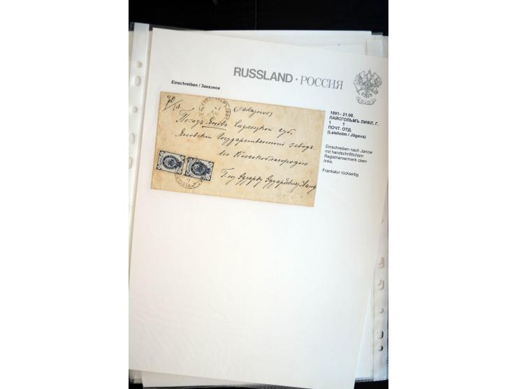 EINSCHREIBEN: 1874/1918, sehr interessante Sammlung mit über 180 Briefen, Ganzsachen und Karten, dabei einige "white labels",