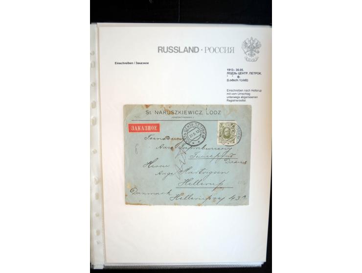 EINSCHREIBEN: 1874/1918, sehr interessante Sammlung mit über 180 Briefen, Ganzsachen und Karten, dabei einige "white labels",