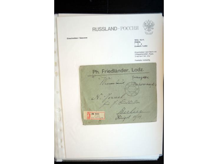 EINSCHREIBEN: 1874/1918, sehr interessante Sammlung mit über 180 Briefen, Ganzsachen und Karten, dabei einige "white labels",