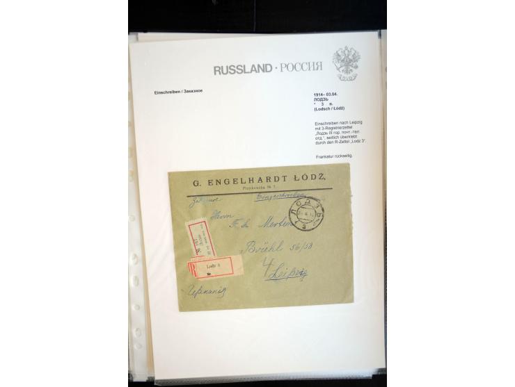 EINSCHREIBEN: 1874/1918, sehr interessante Sammlung mit über 180 Briefen, Ganzsachen und Karten, dabei einige "white labels",