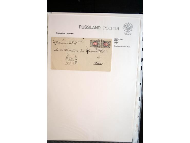 EINSCHREIBEN: 1874/1918, sehr interessante Sammlung mit über 180 Briefen, Ganzsachen und Karten, dabei einige "white labels",