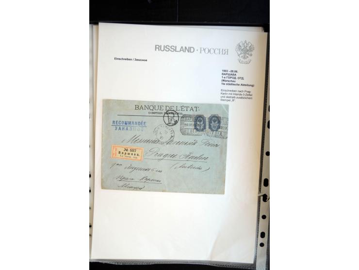 EINSCHREIBEN: 1874/1918, sehr interessante Sammlung mit über 180 Briefen, Ganzsachen und Karten, dabei einige "white labels",