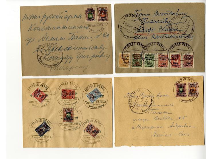 1920, interessante Partie von über 50 Briefen und Karten, dabei hohe Frankaturen, gute Erhaltung