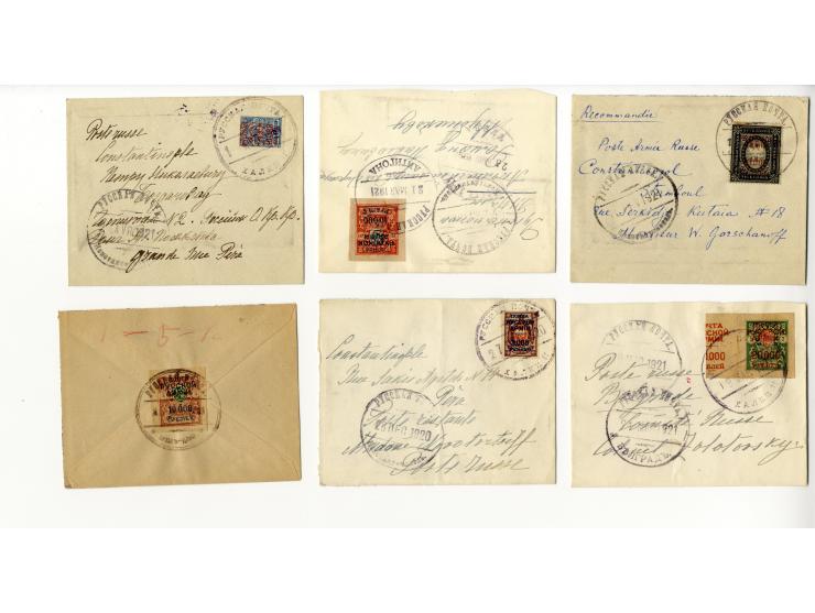 1920, interessante Partie von über 50 Briefen und Karten, dabei hohe Frankaturen, gute Erhaltung
