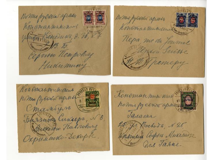 1920, interessante Partie von über 50 Briefen und Karten, dabei hohe Frankaturen, gute Erhaltung