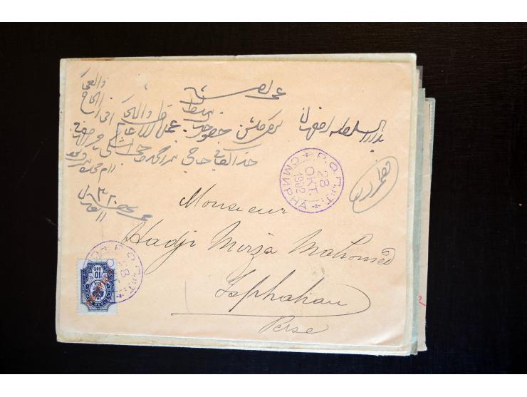1883/1914 (ca.), etwa 60 Briefe, bis auf einen alle nach Persien, dabei 2 Einschreiben