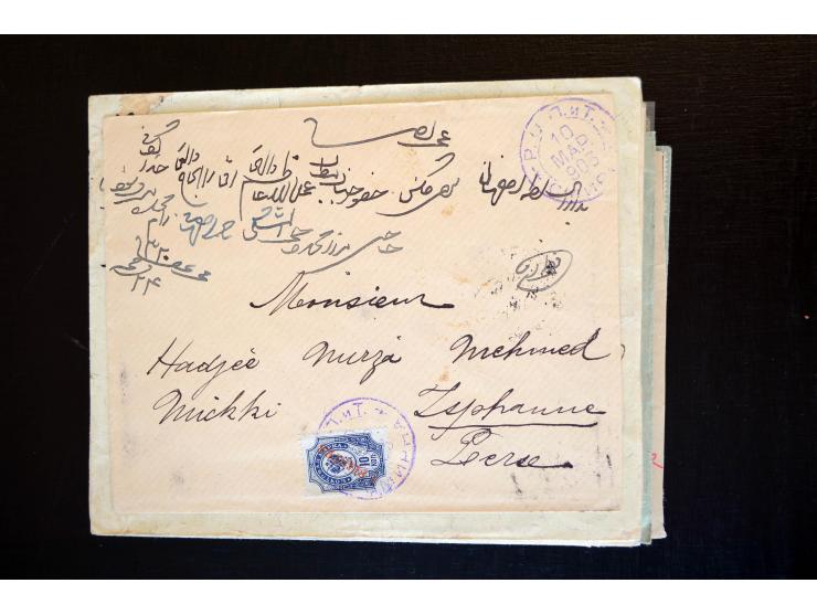 1883/1914 (ca.), etwa 60 Briefe, bis auf einen alle nach Persien, dabei 2 Einschreiben