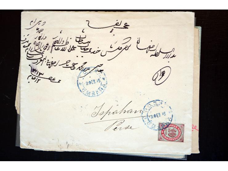 1883/1914 (ca.), etwa 60 Briefe, bis auf einen alle nach Persien, dabei 2 Einschreiben