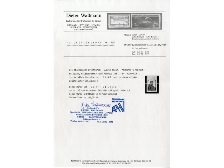 1923/49, sehr schöne postfrische Sammlung mit vielen besseern Werten, dabei u.a. Mi.-Nr. 305C, 410-11A, 476-79, 596-98, Block