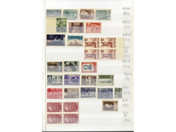 1923/49, sehr schöne postfrische Sammlung mit vielen besseern Werten, dabei u.a. Mi.-Nr. 305C, 410-11A, 476-79, 596-98, Block