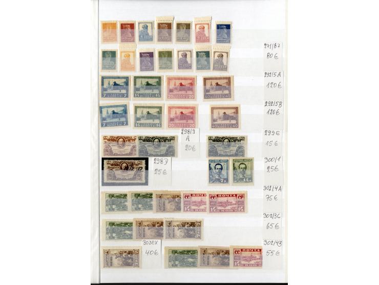 1923/49, sehr schöne postfrische Sammlung mit vielen besseern Werten, dabei u.a. Mi.-Nr. 305C, 410-11A, 476-79, 596-98, Block